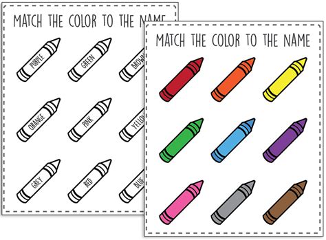 Color Matching Game Printable