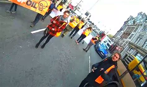 Watch Just Stop Oil Protest Ruined By Hero Cyclist Snatching Banner In