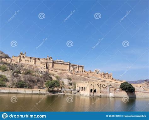 Historical Fort Architecture in Jaipur Rajasthan Stock Photo - Image of ...