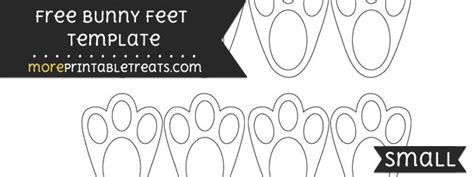 Small Printable Bunny Feet Template