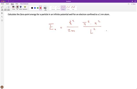 SOLVED Calculate The Zero Point Energy For A Particle In An Infinite