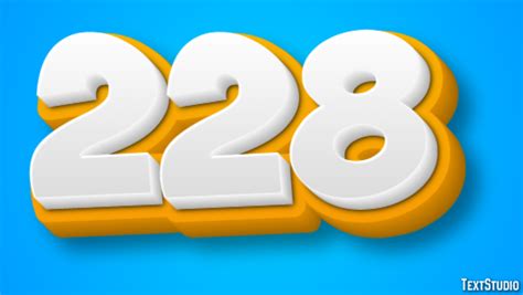 228 Text Effect And Logo Design Number