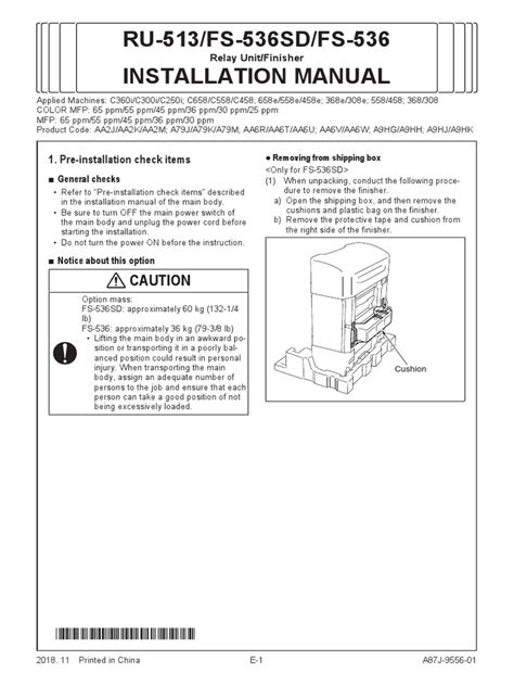 RU-513 FS-536 SDInstallInstr | PDF
