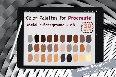 Procreate Color Palettes Metallic V Graphic By Jennythip Creative