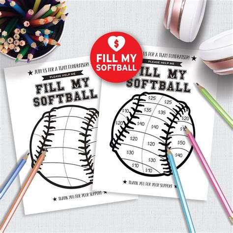 Printable Softball Fundrasier Template Softball Fundraiser Flyer Fill