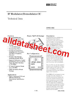 HPMX 5002 Datasheet PDF Agilent Hewlett Packard