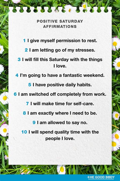 Saturday Affirmations For A Peaceful Productive Weekend