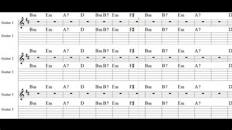 Te Lo Pido Por Favor Partitura Tablatura Para 3 Guitarras YouTube