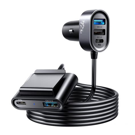 JOYROOM JR CL05 72W 5 Multi Port 2PD 3QC3 0 Fast Car Charger With 1 5m