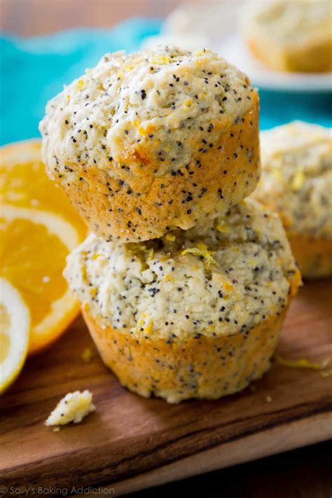 Orange Lemon Poppy Seed Muffins Sallys Baking Addiction