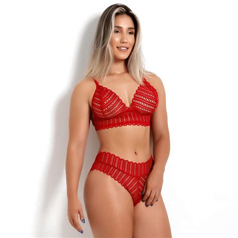 Liby Sex Shop Conjunto Cale On Em Renda Rubi Libysexshop