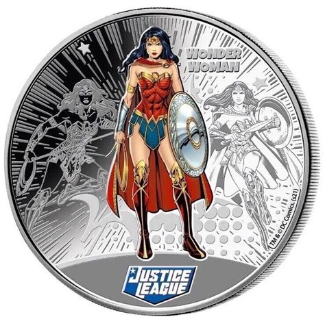 2022 Samoa Justice League Dc Comics Wonder Woman 1 2 Oz 999 Silver