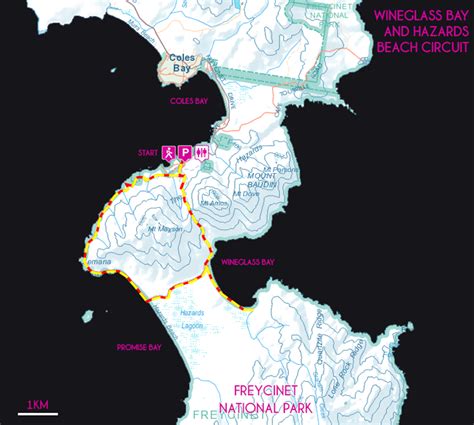 Wineglass Bay Map Tasmania | Bruin Blog