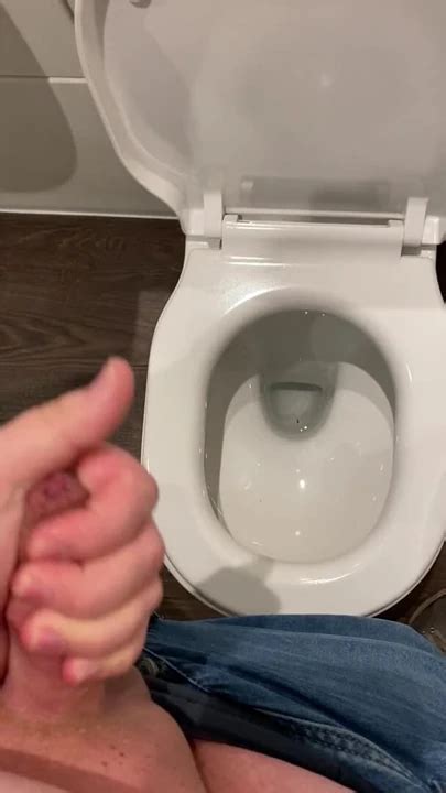 Wanking Off In A Public Cubicle With Big Cumshot At The End Gay