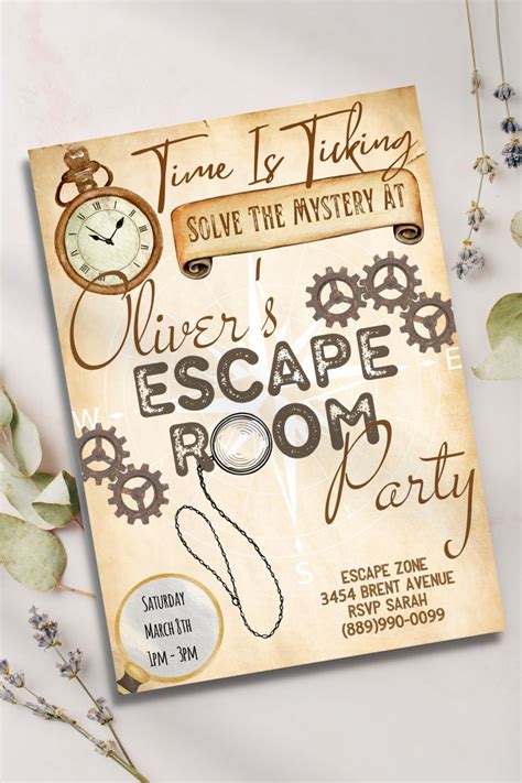 Escape Room Party Invitations Escape Room Birthday Party Ideas Escape Room Invite Escape