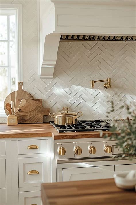 Tile Backsplash with Butcher Block Countertops: Durable & Stylish