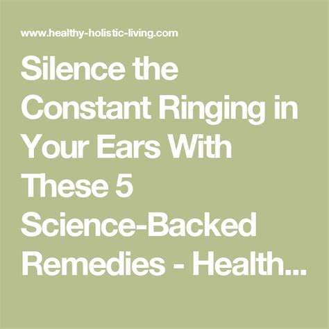 Silence The Constant Ringing In Your Ears With These 5 Science Backed