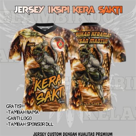 Jual Jersey Pencak Silat Kera Sakti Ikspi Baju Kaos Kera Sakti Ikspi