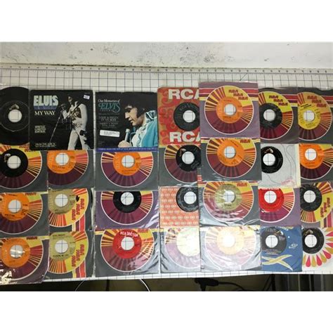 Lot Of Vintage 45rpm Vinyl Records All Elvis Presley 28 Cnt Schmalz Auctions