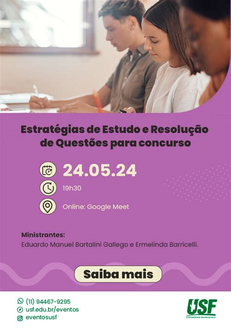 Estrat Gias De Estudo E Resolu O De Quest Es Para Concursos Usf