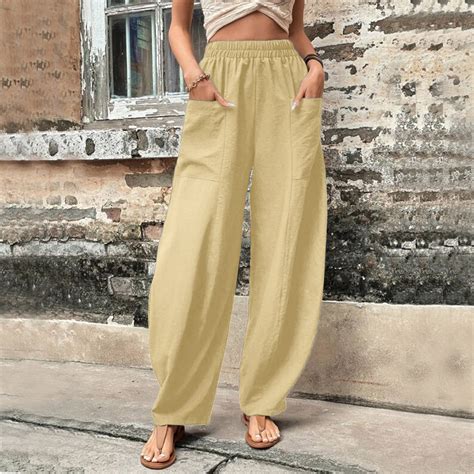 Dgsgjdq Pants For Women Womens Solid Color Casual Pants Trousers