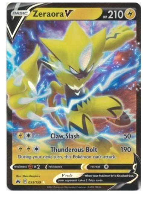 Zeraora V Ultra Rare Crown Zenith Lazada Ph