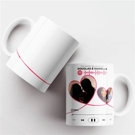 Kit Spotify Azulejo E Caneca Personalizado Elo7