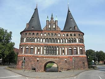 Hanseatic City Of L Beck Holsten Gate Also Holstein Tor Landmark Of