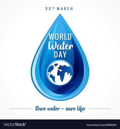 World Water Day Banner Royalty Free Vector Image