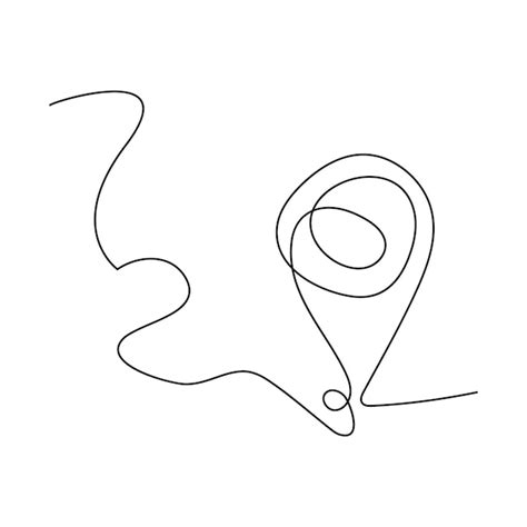 Premium Vector Continuous Single Line Traffic One Line Map Location