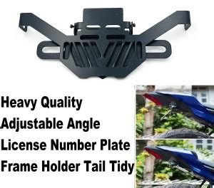 SRPHERE SR Premium Magnetic Foldable Tail Tidy Number Plate Holder Bike