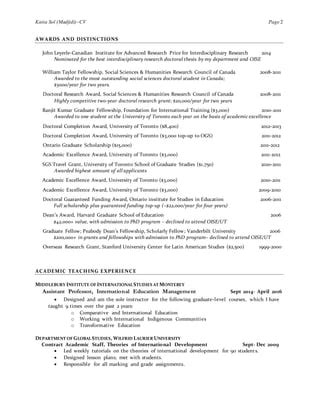 Katia Sol Academic Cv August Pdf