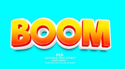 Premium PSD | Boom 3d editable text effect photoshop style