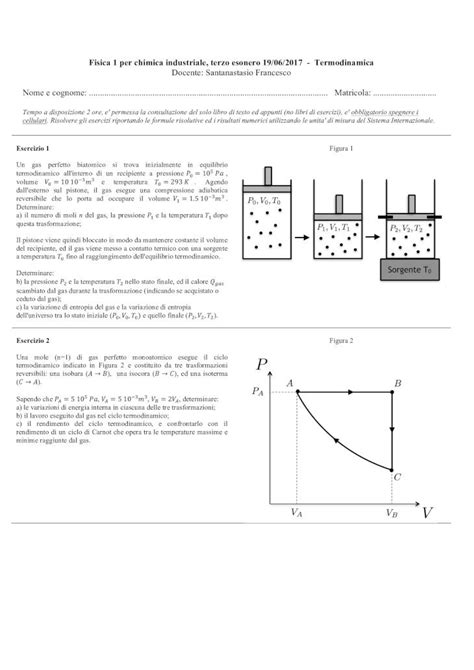 Pdf Fisica Per Chimica Industriale Terzo Esonero Santanas Chim