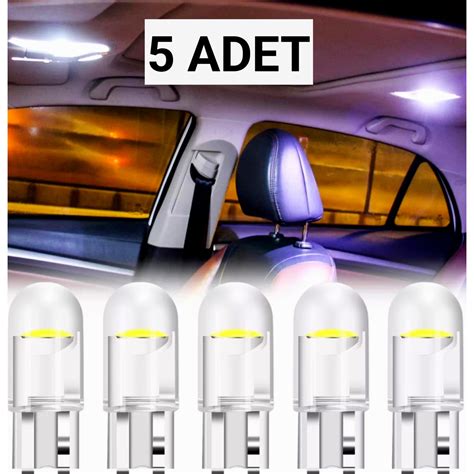 Asegaraj 5 Adet Oto Park Ledi Yeni Nesil T10 Cob LED Ampül Fiyatı