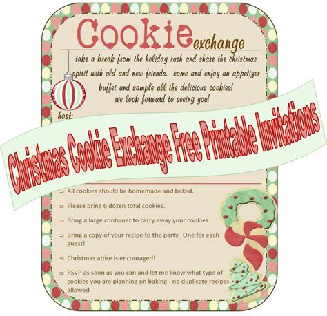 Free Printable Cookie Exchange Sign Up Sheet