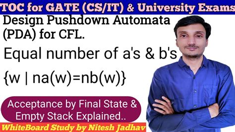 Pda For Equal Number Of A S And B S Pushdown Automata For Equal