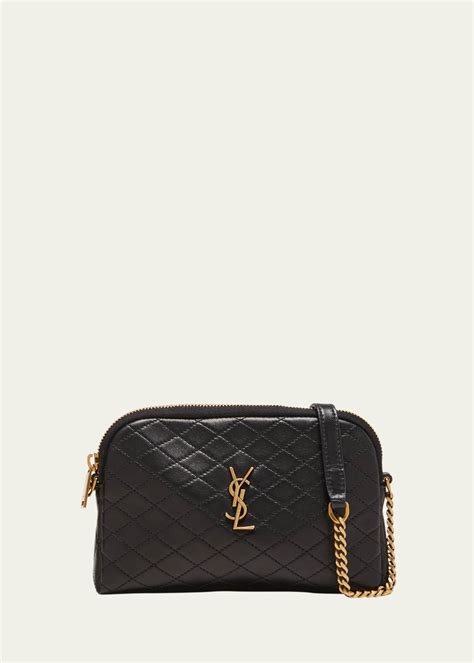 Saint Laurent Gaby Mini Ysl Crossbody Bag In Quilted Leather Bergdorf