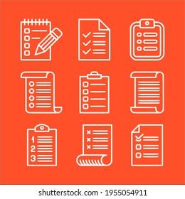 Check List Icons Set On White Stock Vector Royalty Free 2236054153