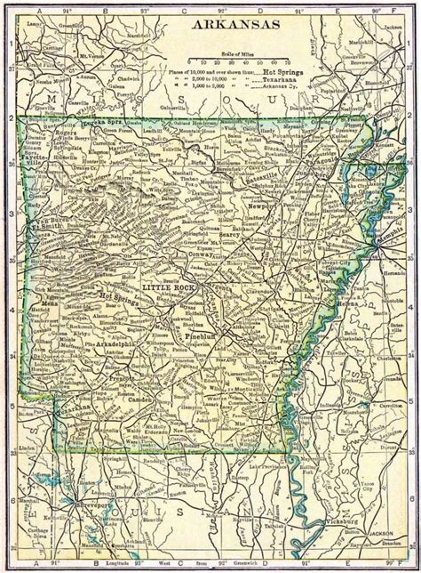 State Of Arkansas County Map