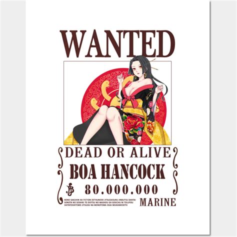 Boa Hancock One Piece Wanted Boa Hancock Posters And Art Prints Teepublic