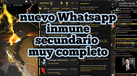 Nuevo WhatsApp Inmune Secundario Zenitzu V8 Con Muchos Botones Y