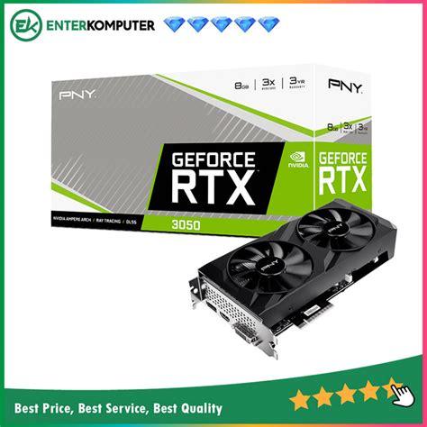 Jual PNY Geforce RTX 3050 8GB DDR6 VERTO Dual Fan Shopee Indonesia