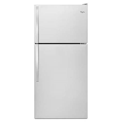 Whirlpool 182 Cu Ft Top Freezer Refrigerator In Monochromatic Stainless Steel Wrt318fzdm