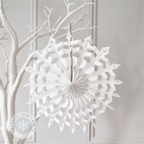 Pack Of Paper Snowflake Christmas Hanging Decorations The Paper