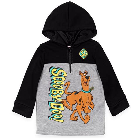 Scooby Doo Scooby Doo Big Boys Fleece Hoodie Grey Black 10 12