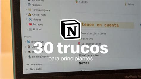 Notion para principiantes 30 trucos muy fáciles para empezar a