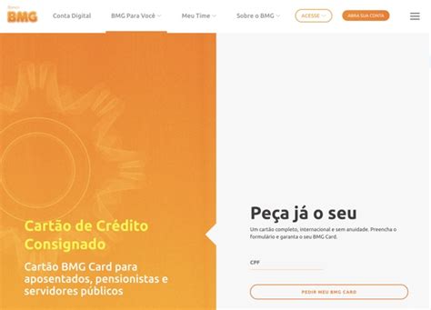 Como Solicitar O Cart O De Cr Dito Bmg Consignado Abrir Conta