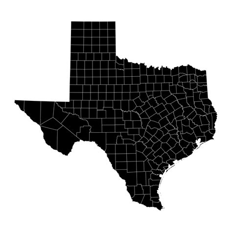 Texas state map with counties. Vector illustration. 25451480 Vector Art ...