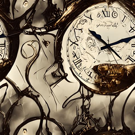 Salvador Dali Style Melting Clock Graphic · Creative Fabrica